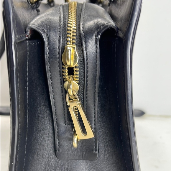 Coach Black Leather Handbag with Gold Hardware - Picture 3 of 7